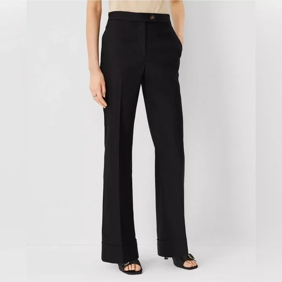 The Petite Cuffed Trouser Pant in Linen Twill - Picture 2 of 5